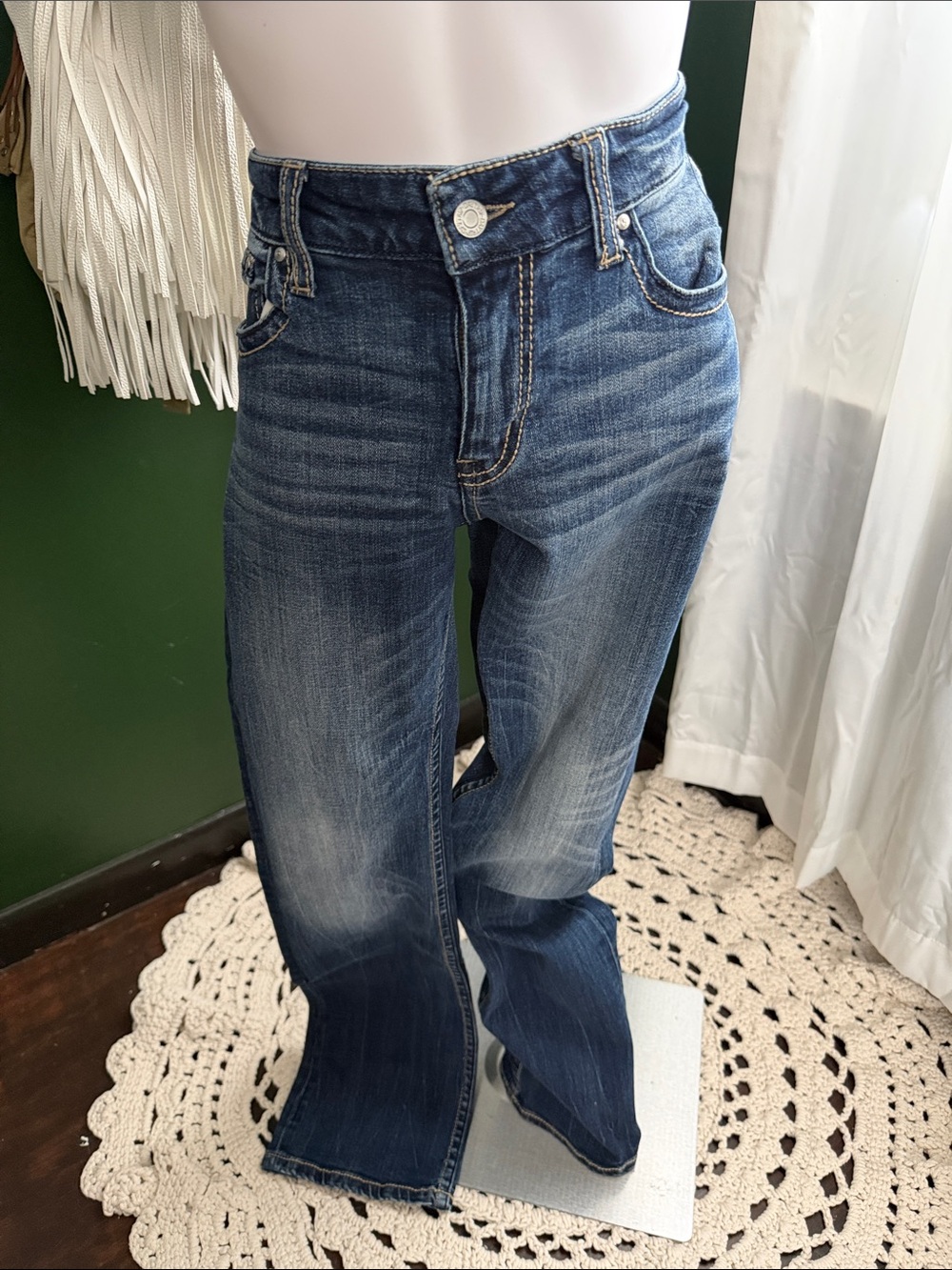 Daytrip High-Rise Wide Leg Jeans in Dark Blue Wash XXLong